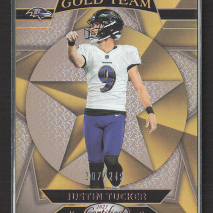 2023 Panini Certified Gold Team Justin Tucker #GT-9 107/249