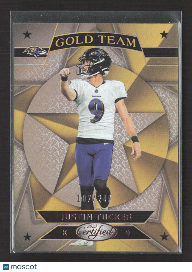 2023 Panini Certified Gold Team Justin Tucker #GT-9 107/249