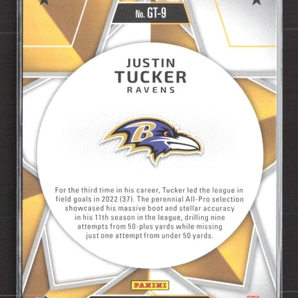2023 Panini Certified Gold Team Justin Tucker #GT-9 107/249