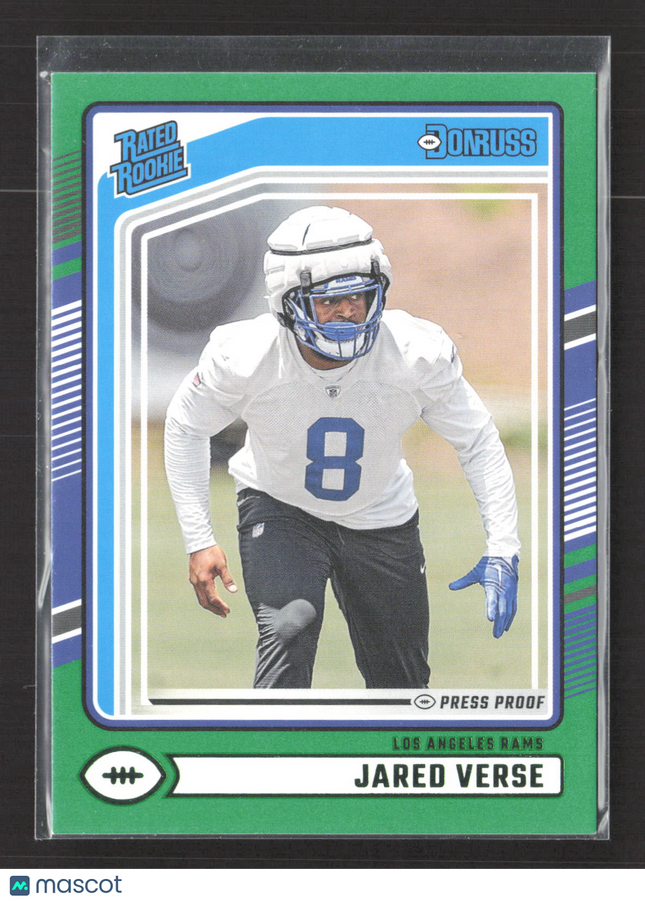 2024 Panini Donruss Football Jared Verse #341 Green Press Proof