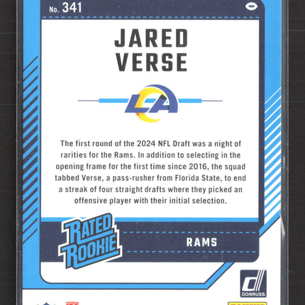 2024 Panini Donruss Football Jared Verse #341 Green Press Proof