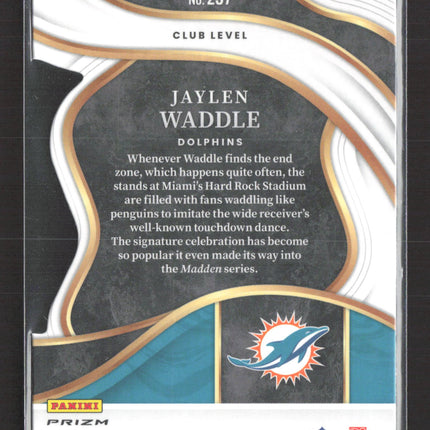 2024 Panini Select Prizm Jaylen Waddle #257 Club Level