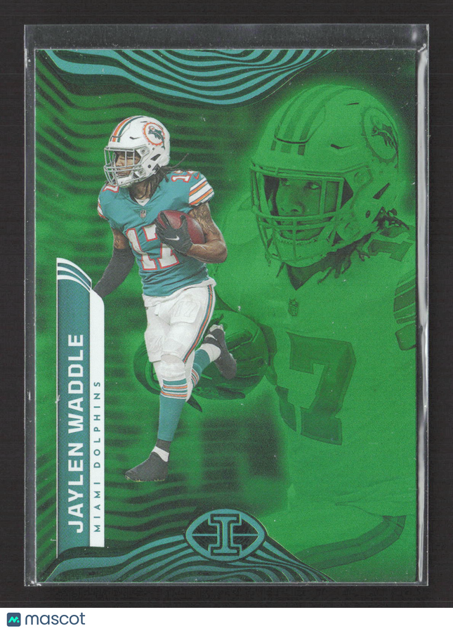2022 Panini Illusions Football Jaylen Waddle #61 Emerald
