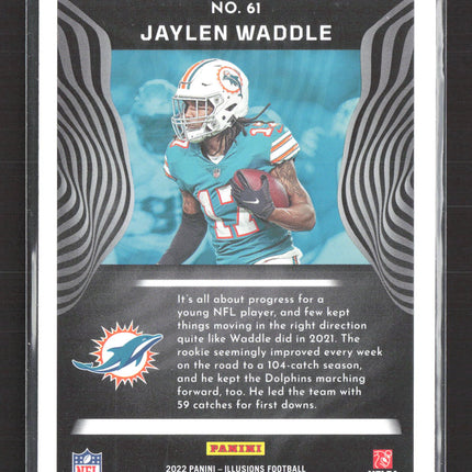 2022 Panini Illusions Football Jaylen Waddle #61 Emerald