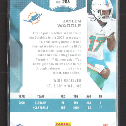 2021 Panini Playoff Football Jaylen Waddle #206 RC