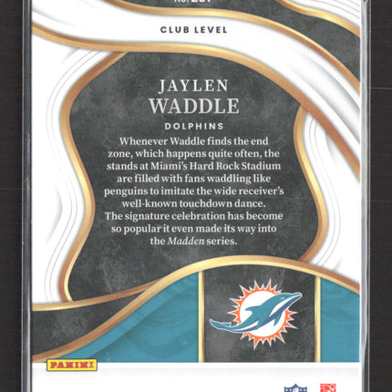 2024 Panini Select Football Jaylen Waddle #257 Silver Prizm