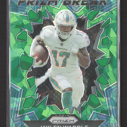 2023 Panini Prizm Prizm Break Jaylen Waddle #PB-7 Green Ice