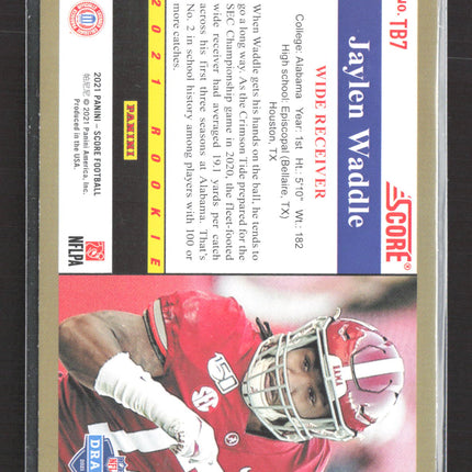 2021 Panini Score Jaylen Waddle #TB7 RC