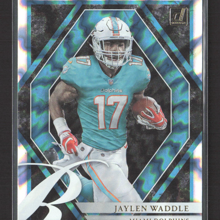 2021 Panini Donruss Elite Series Rookies Jaylen Waddle #ESR-JWA Blue Mosaic