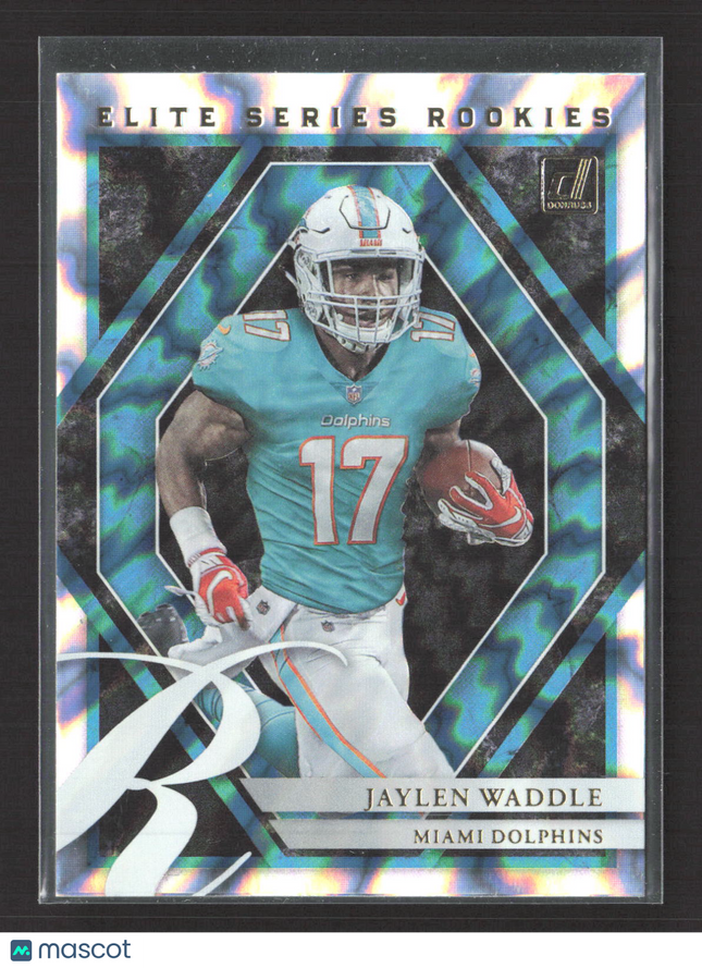 2021 Panini Donruss Elite Series Rookies Jaylen Waddle #ESR-JWA Blue Mosaic