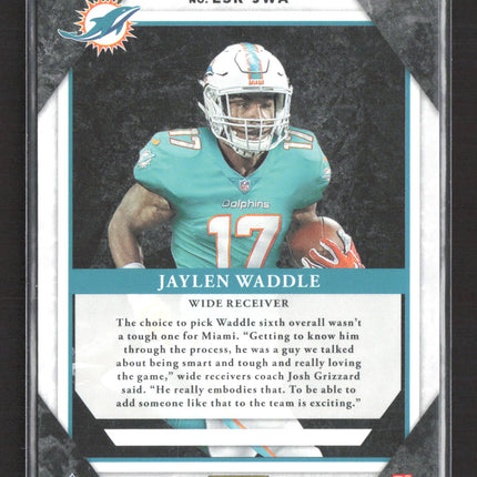 2021 Panini Donruss Elite Series Rookies Jaylen Waddle #ESR-JWA Blue Mosaic