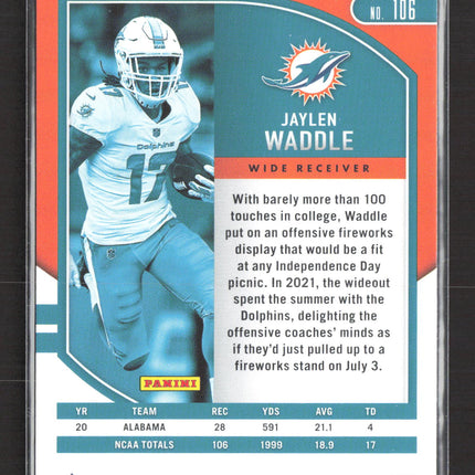2021 Panini Absolute Football Jaylen Waddle #106 RC