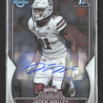2022 Bowman University Jaden Walley #15 Auto