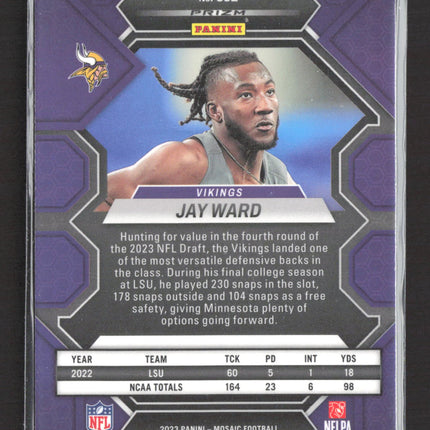 2023 Panini Mosaic Football Jay Ward #332 Silver RC
