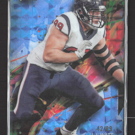 2024 Topps Finest J.J. Watt #32 Blue Xfractor 42/99