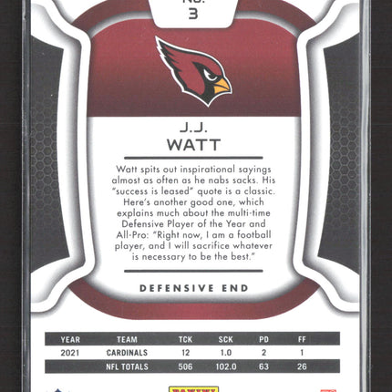 2022 Panini Certified Football J.J. Watt #3 199/275