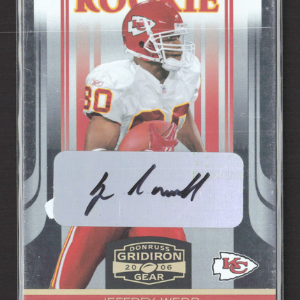 2006 Donruss Gridiron Gear Jeffrey Webb #158 030/250 Auto