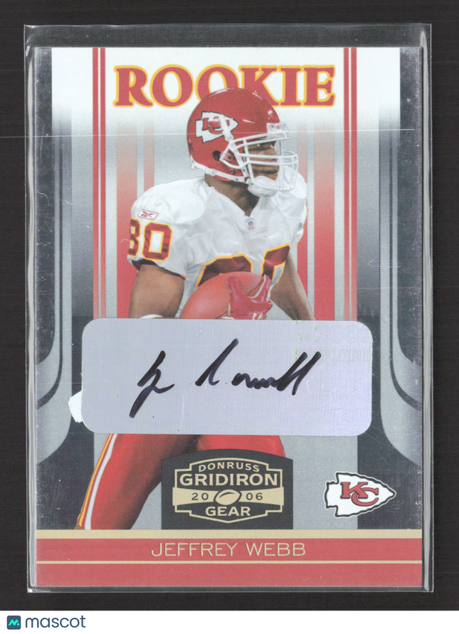 2006 Donruss Gridiron Gear Jeffrey Webb #158 030/250 Auto