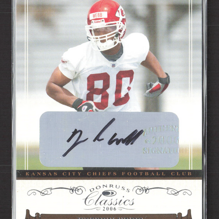 2006 Donruss Classics Jeffrey Webb #177 Auto