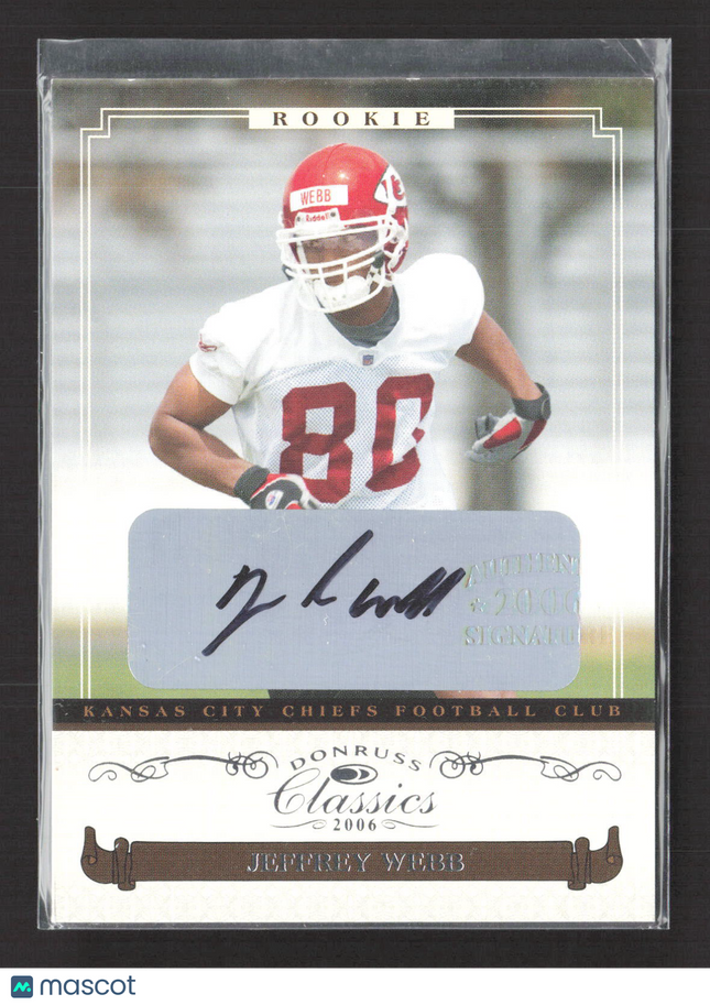 2006 Donruss Classics Jeffrey Webb #177 Auto
