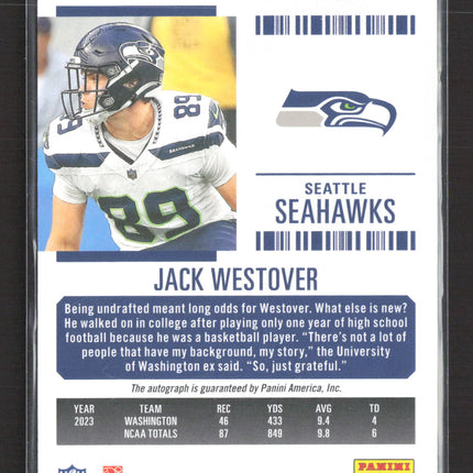 2025 Panini Contenders Football Jack Westover #203 Auto