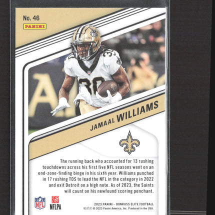 2023 Panini Donruss Elite Football Jamaal Williams #46 Green Disco