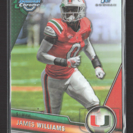 2023 Bowman University Chrome James Williams #65 Refractor /