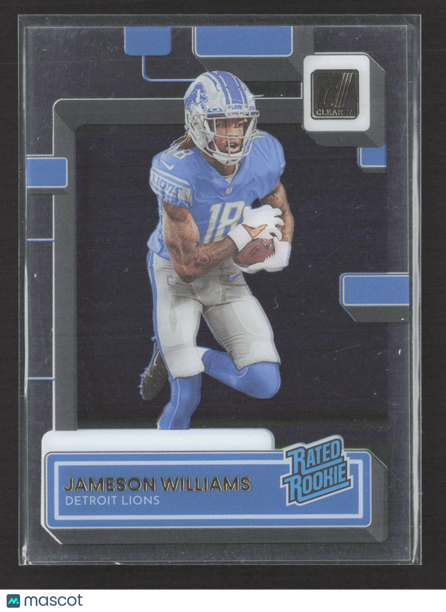 2023 Panini Clearly Donruss Football Jameson Williams #58