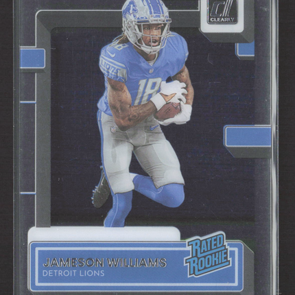 2023 Panini Clearly Donruss Football Jameson Williams #58
