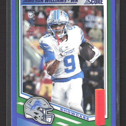 2025 Panini Score Showcase Jameson Williams #134 173/250