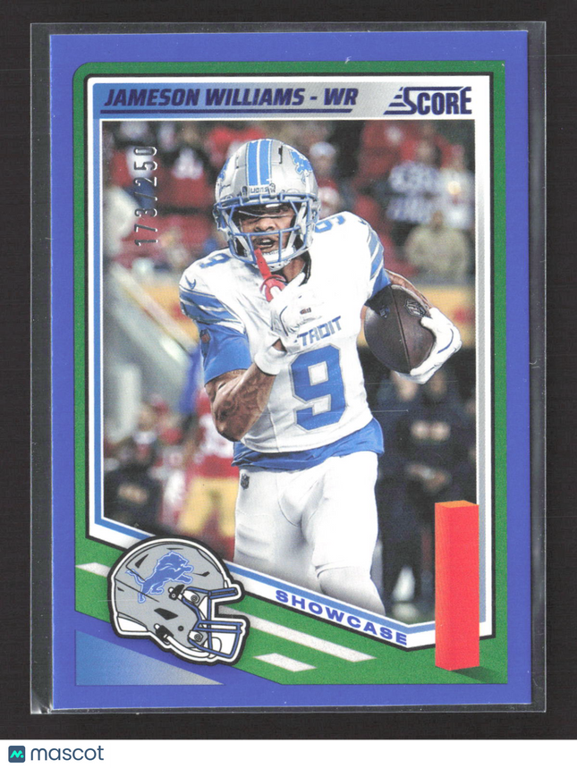 2025 Panini Score Showcase Jameson Williams #134 173/250