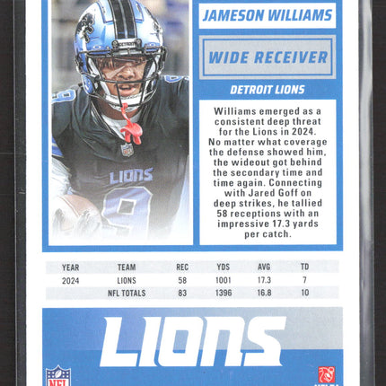 2025 Panini Score Showcase Jameson Williams #134 173/250