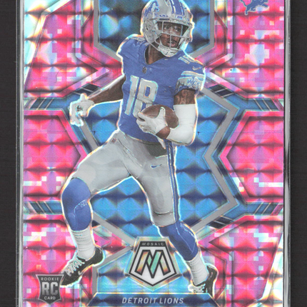 2022 Panini Mosaic Jameson Williams #316 Pink Camo Prizm RC