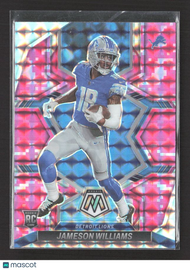 2022 Panini Mosaic Jameson Williams #316 Pink Camo Prizm RC