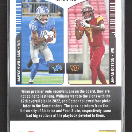 2023 Panini Contenders Round Numbers Jameson Williams Jahan Dotson #RN-WD
