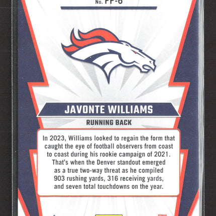 2023 Panini Donruss Power Plus Javonte Williams #PP-6 Holo