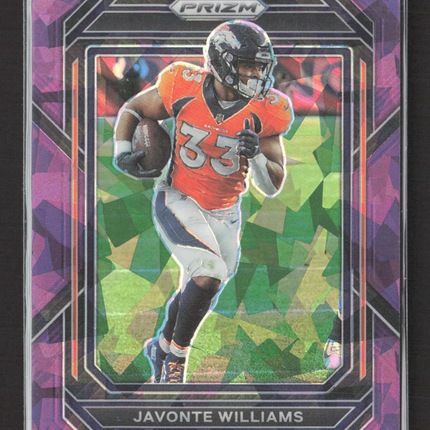 2023 Panini Prizm Javonte Williams #87 Purple Ice 163/225