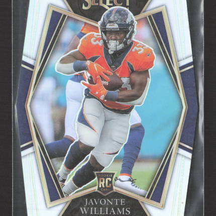 2022 Panini Select Prizm Premier Level Javonte Williams #157 Silver RC