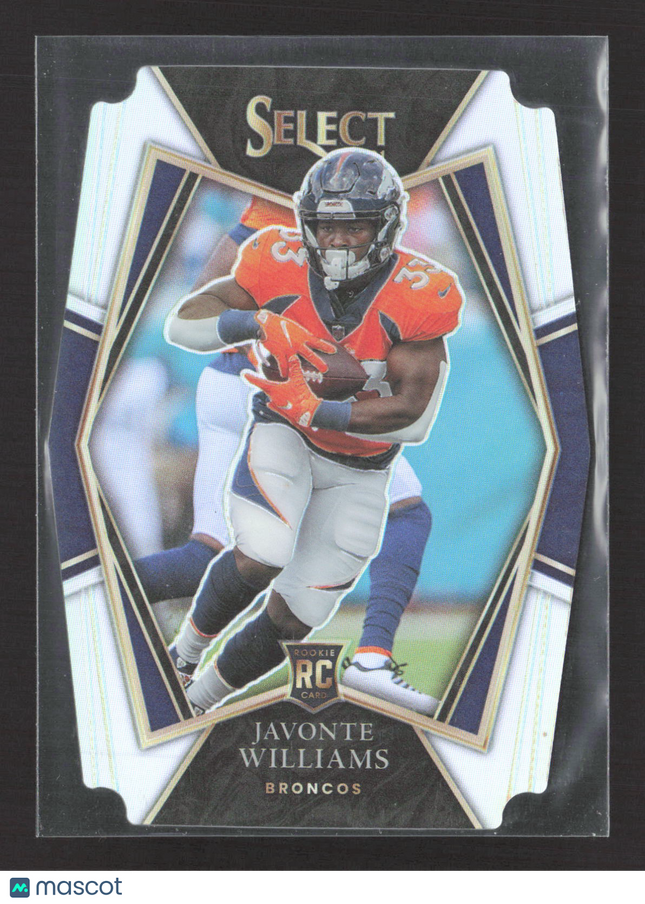 2022 Panini Select Prizm Premier Level Javonte Williams #157 Silver RC