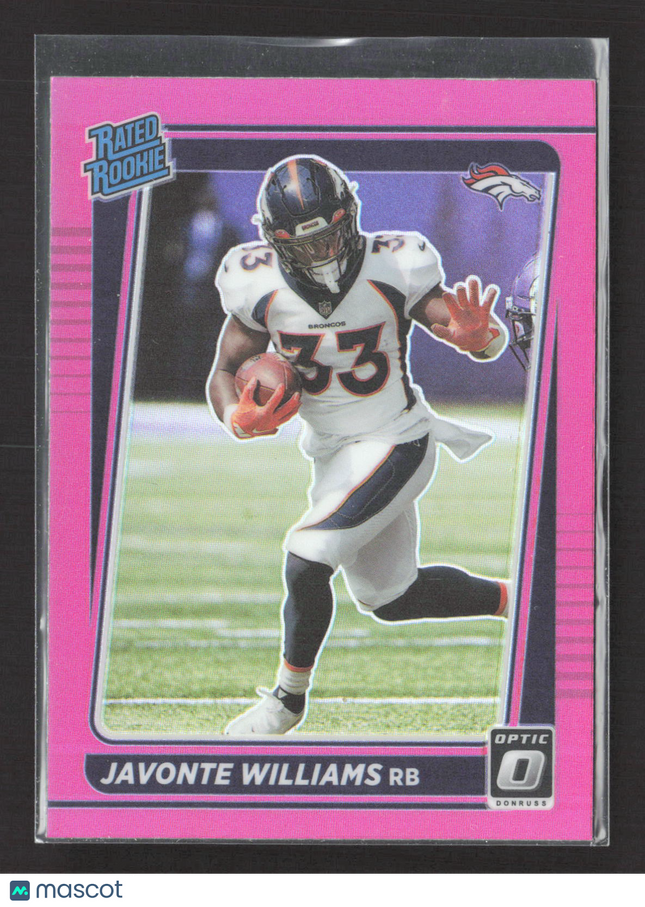 2021 Panini Donruss Optic Prizm Javonte Williams #215 Pink