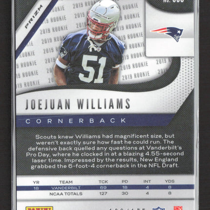 2019 Panini Prizm Joejuan Williams #398 Hyper RC