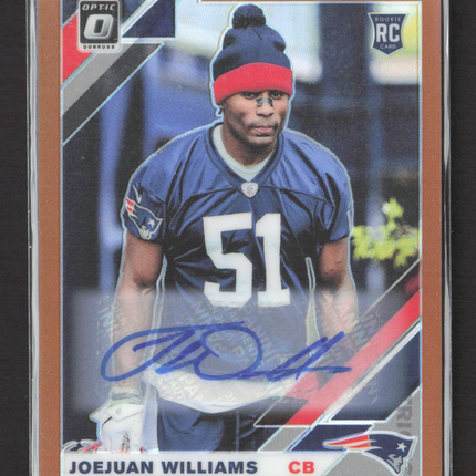 2019 Panini Donruss Optic Prizm Joejuan Williams #121 Bronze RC Auto