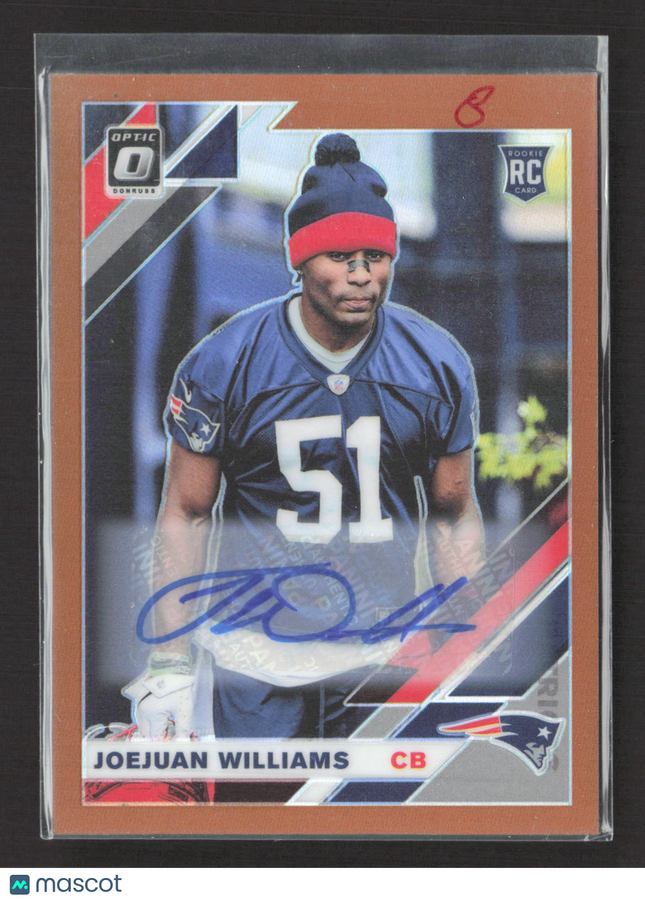 2019 Panini Donruss Optic Prizm Joejuan Williams #121 Bronze RC Auto