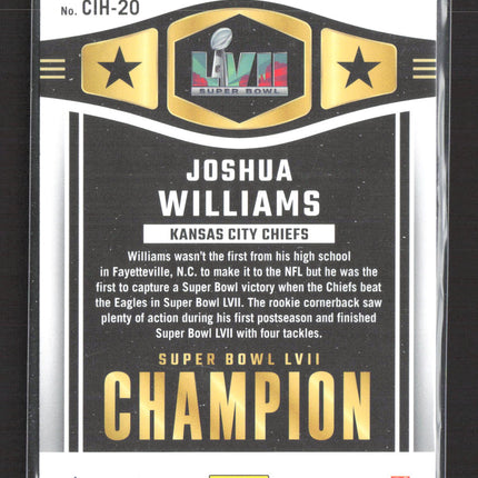 2023 Panini Donruss Champ Is Here Joshua Williams #CIH-20