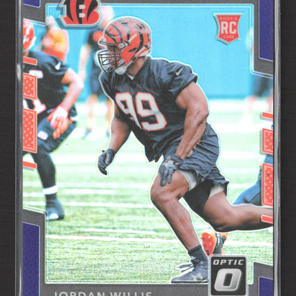2017 Panini Donruss Optic Prizm Jordan Willis #133 Purple RC 46/50