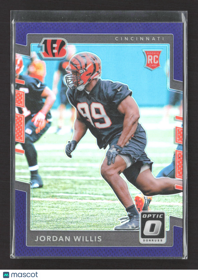 2017 Panini Donruss Optic Prizm Jordan Willis #133 Purple RC 46/50