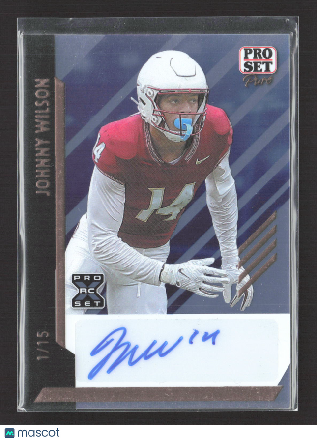2024 Pro Set Pure Johnny Wilson #BA-JW1 Holo RC 1/15 Auto
