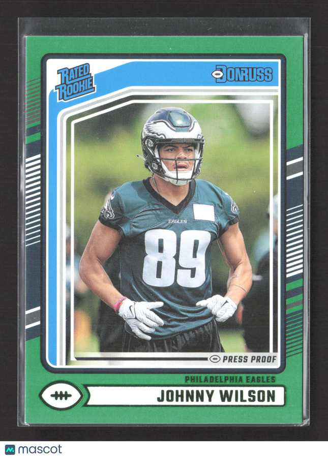 2024 Panini Donruss Football Johnny Wilson #307 Green Press Proof