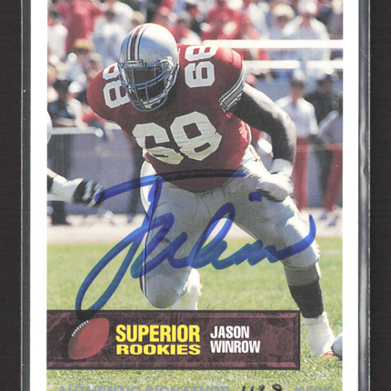 1994 Superior Rookies Jason Winrow #74 Auto