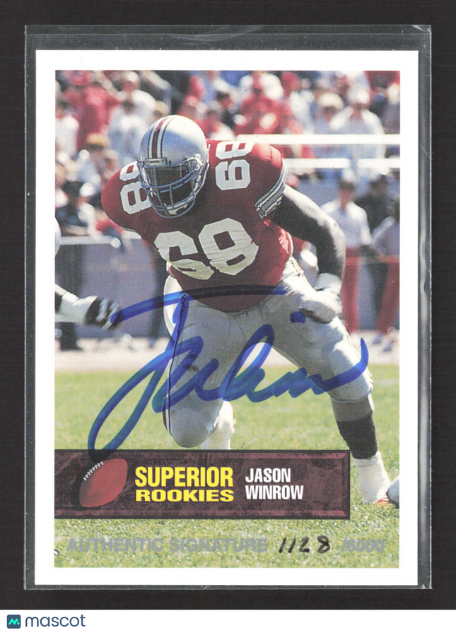 1994 Superior Rookies Jason Winrow #74 Auto